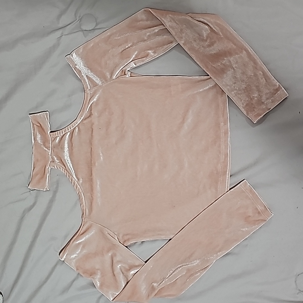 Light Pink Suede Long Sleeve